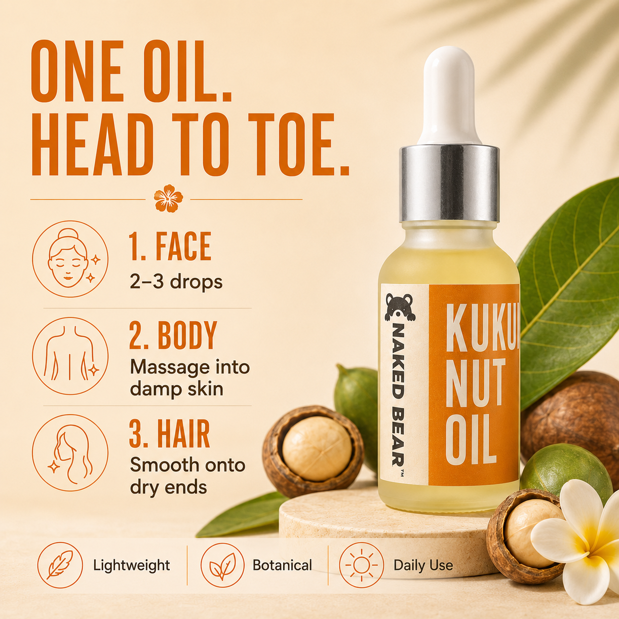 Naked Bear Kukui Nut Oil