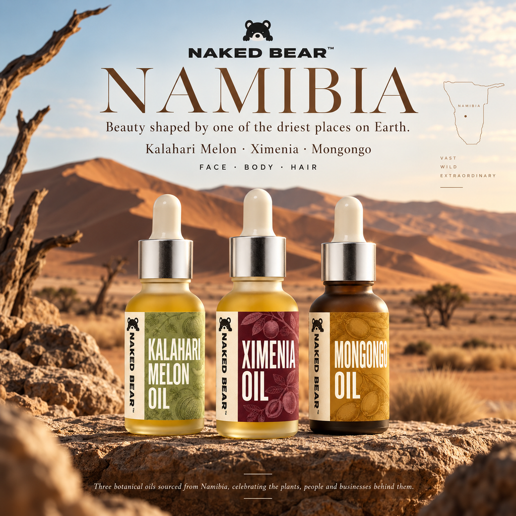 Naked Bear Namibia Collection with Ximenia, Kalahari Melon and Mongongo oils