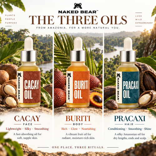 Naked Bear Amazonia Collection with Cacay, Buriti and Pracaxi oils