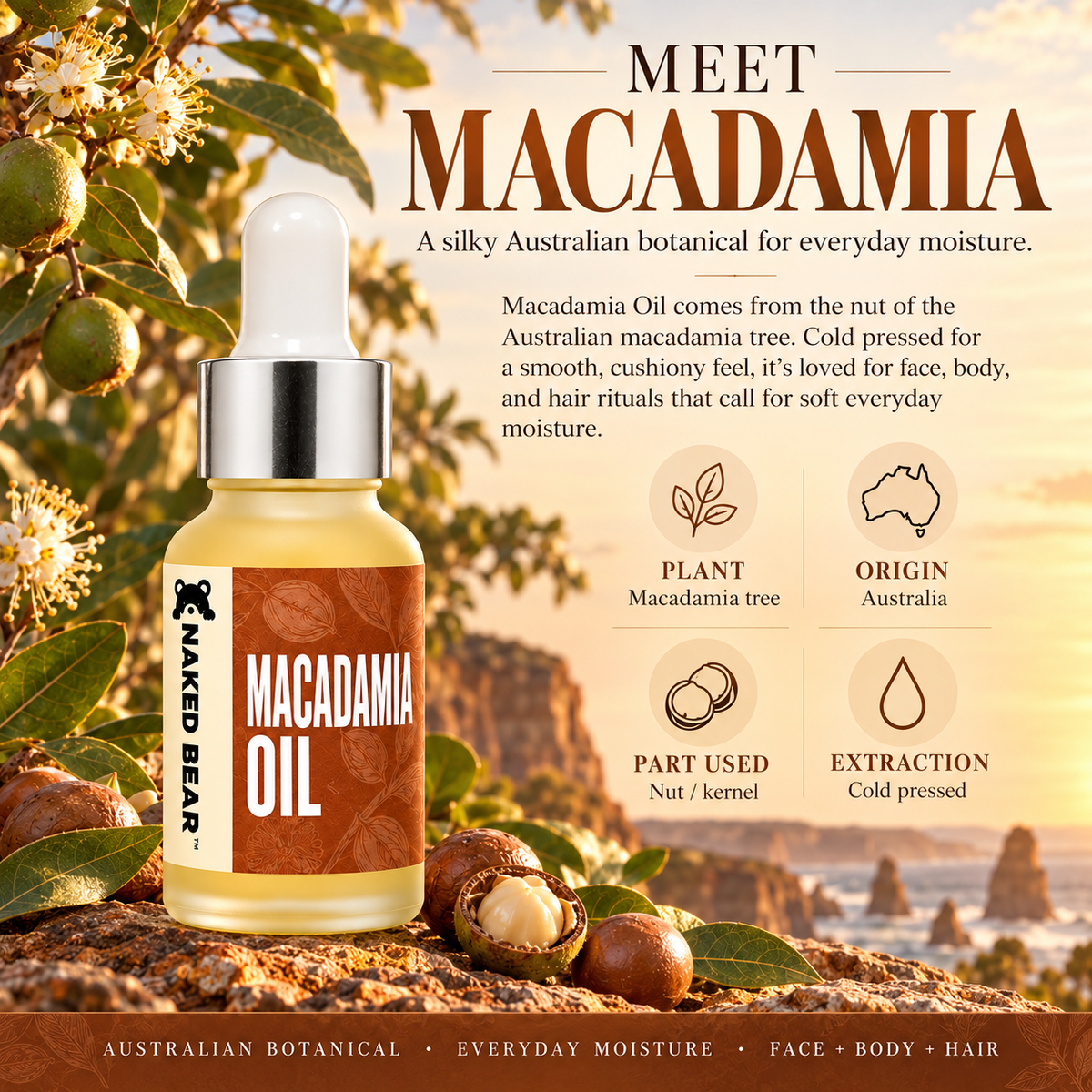Naked Bear Macadamia Oil