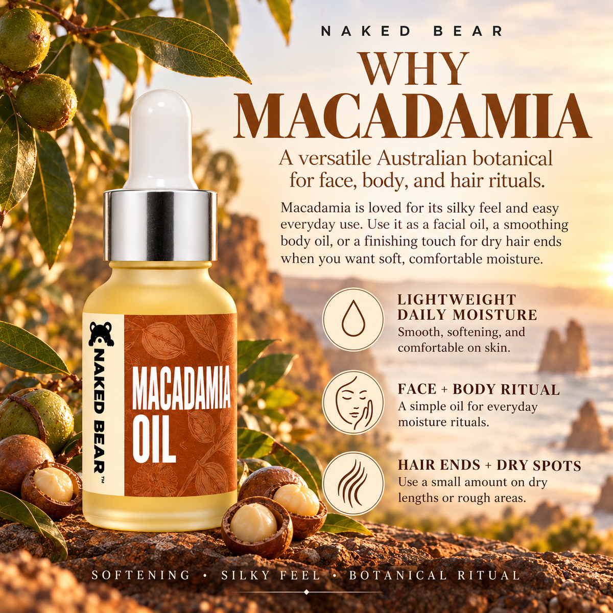Naked Bear Macadamia Oil