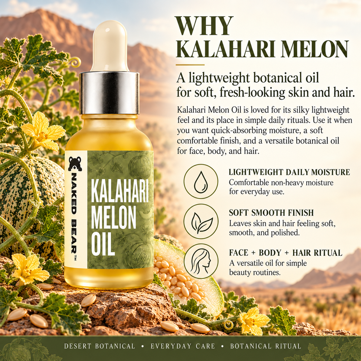 Naked Bear Kalahari Melon Seed Oil