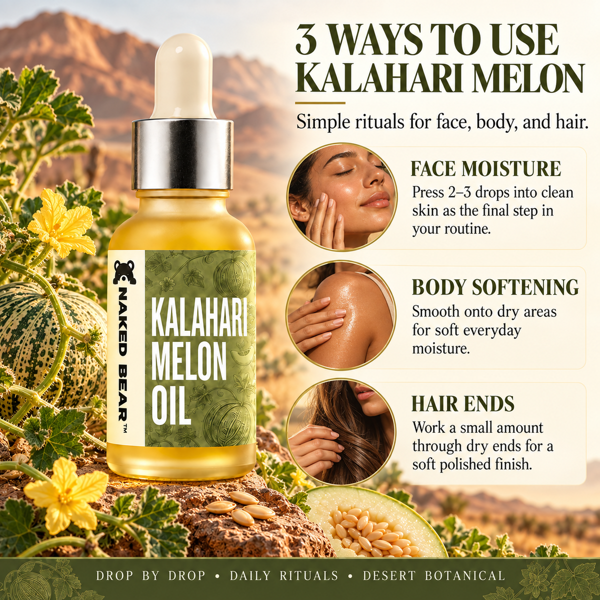 Naked Bear Kalahari Melon Seed Oil